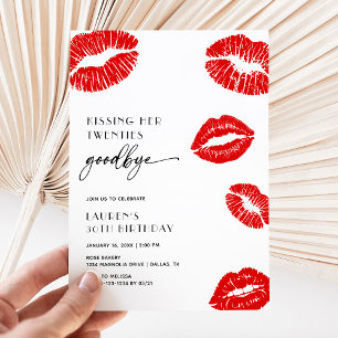 Invitation Adieu Moderne à Mes Vingt Ans pour Mes 30 Ans