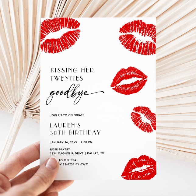 Invitation Adieu Moderne à Mes Vingt Ans pour Mes 30 Ans (Créateur téléchargé)