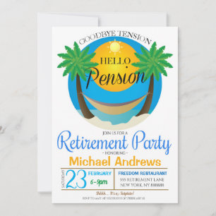 Invitation Adieu Tension Bonjour Retraite de retraite Parti