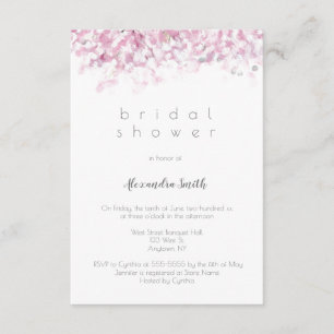 Invitation Admission de douche nuptiale en fleurs de cerise d