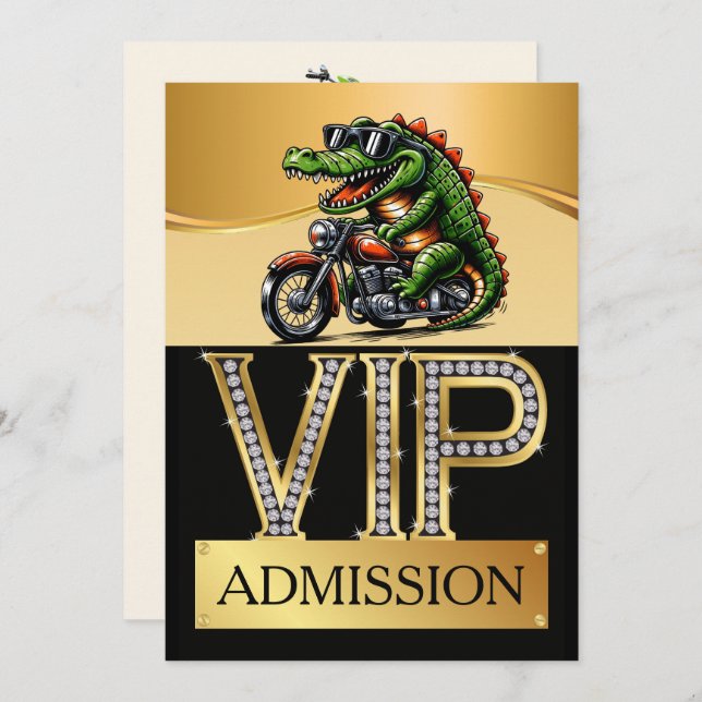 Invitation Admission VIP à la fête du rassemblement de motard (Devant / Derrière)