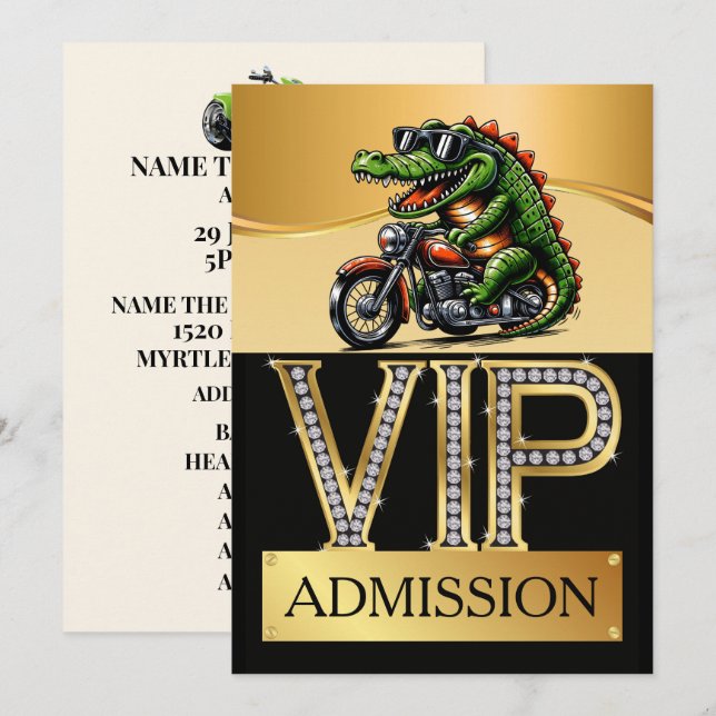 Invitation Admission VIP à la soirée du rallye moto (Devant / Derrière)