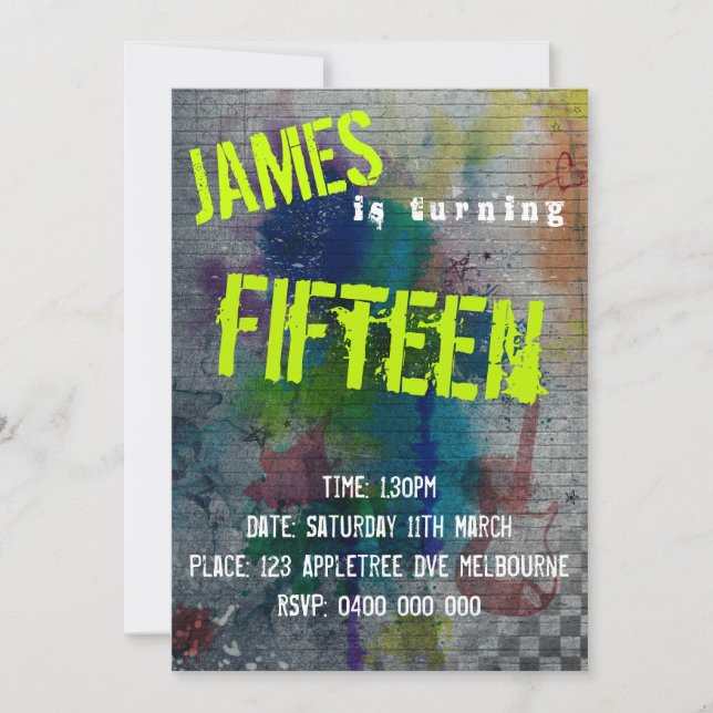 Invitation Ado Graffiti (Devant)