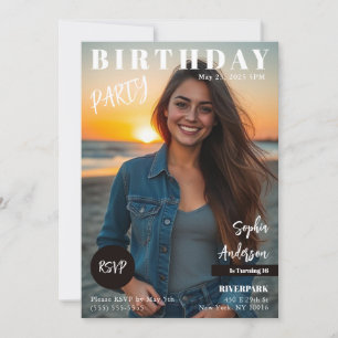 Invitation Ado Magazine Couverture Anniversaire