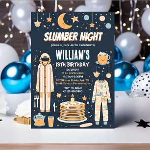 Invitation ado stars Sleepover Stwood Party 13e anniversaire