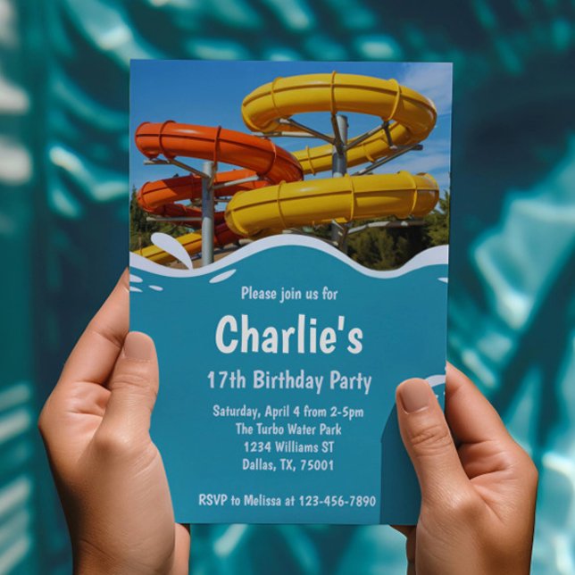 Invitation Ado Water Park fête d'été (Créateur téléchargé)