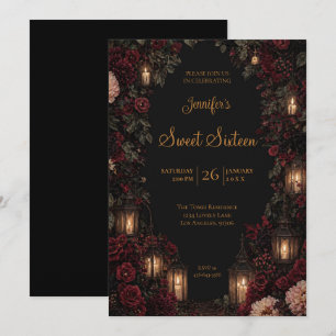 Invitation Adolescente Florale Gothique Doux 16