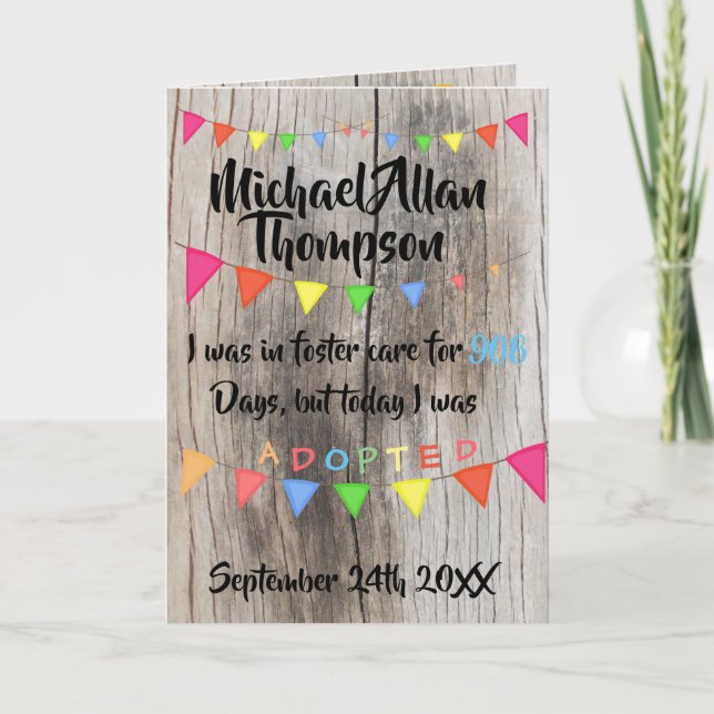 Invitation Adoption De L'Annonce De Soins D'Accueil - Partie (Devant)