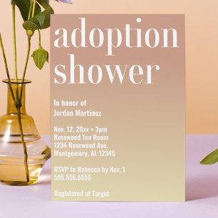 Invitation Adoption simple moderne Bébé / Douche pour enfant