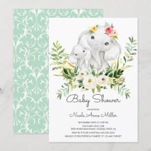 Invitation Adorable animaux de la jungle Baby shower Invitati