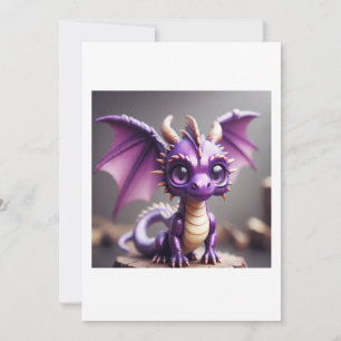 Invitation adorable baby dragon