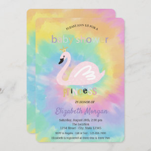 Invitation Adorable Baby shower de teinture de cygne