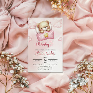 Invitation Adorable Baby shower d'ours en peluche