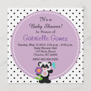Invitation Adorable Baby shower ou Anniversaire Ours de Panda