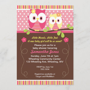Invitation adorable d'anniversaire de baby shower