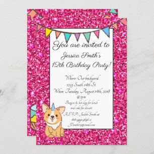 Invitation adorable d'anniversaire de parties