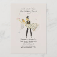 Invitation adorable de brunch de mariage de