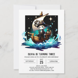 Invitation Adorable Fun Pirate Anniversaire