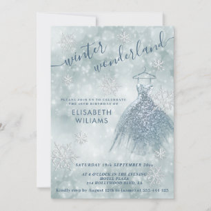Invitation Adorable hiver merveilleux bokeh doux 16 invitat