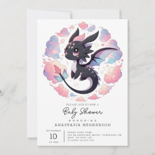 Invitation Adorable Imaginaire Baby shower Dragon