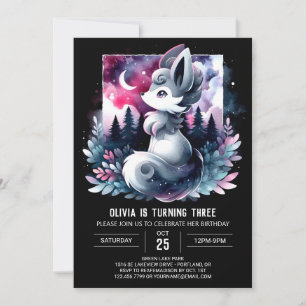 Invitation Adorable Loup moderne Anniversaire