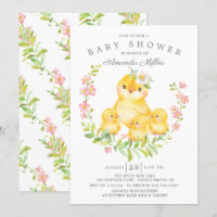 Adorable Maman & Baby Chicks Triplets Baby shower