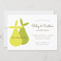 Adorable paire jumeaux Anniversaire Jaune poires v