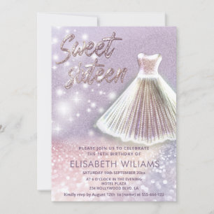Invitation Adorable robe charmant brillant brillant ombre i i