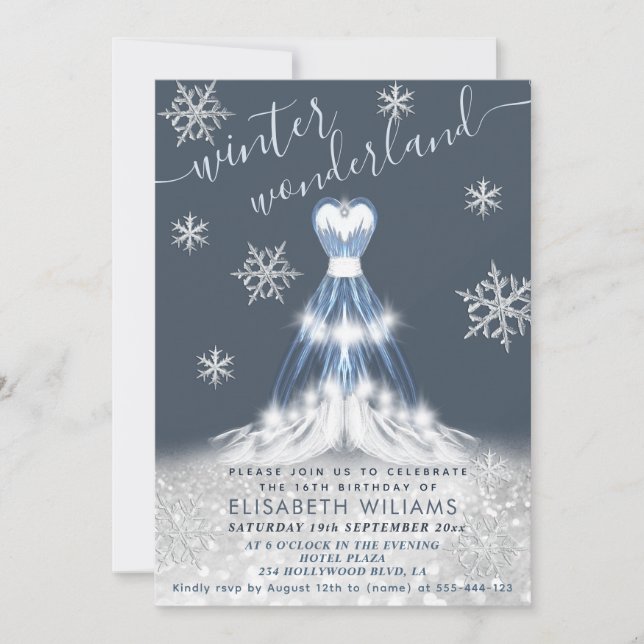 Invitation Adorable robe hivernale merveilleuse douce 16 (Devant)