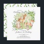 Invitation Adorable Woodland Friends Boys1st Birthday<br><div class="desc">Super mignonne aquarelle bois forêt amis invitation fête d'anniversaire avec le cerf le plus doux,  écureuil,  renard,  lapin,  raton laveur & ours. Peut également être utilisé pour un 2ème,  3ème et 4ème anniversaire.</div>