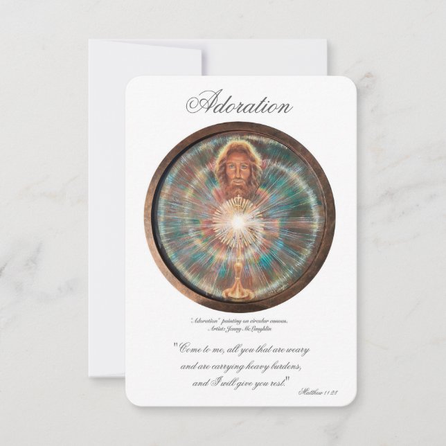 Invitation Adoration, Act of Spiritual Communion, Prayer Card (Devant)
