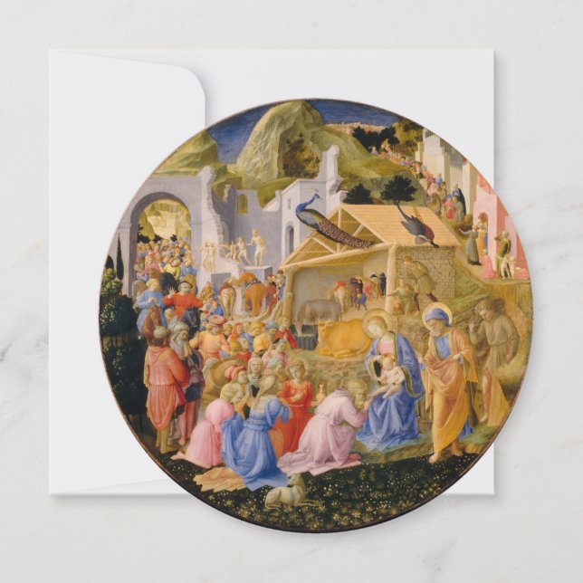 Invitation ADORATION DE MAGI Fra Angelico, Gemstone, Noël (Devant)