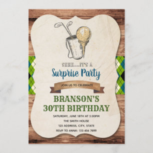 Invitation adulte de partie de golf