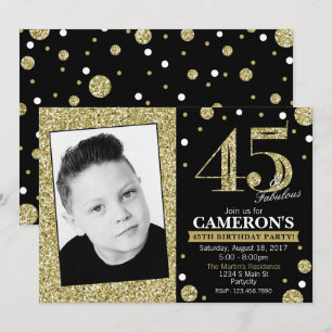 Invitation adulte de photo d'anniversaire d'étape