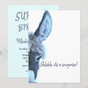Invitation Adulte Surprise Anniversaire Fun Blue Modern