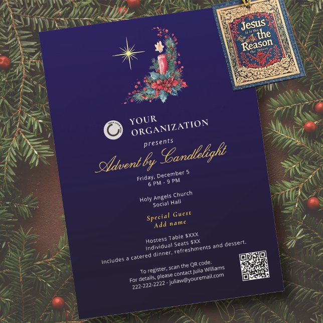 Invitation Advent by Candlelight Women Ministry Christmas (Advent by Candlelight Women Ministry Christmas Invitation)
