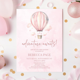 Invitation Adventure Attend ! Baby shower de ballon à air cha