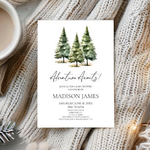 Invitation Adventure Attend ! Baby shower des pins d'hiver
