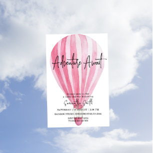 Invitation Adventure Attend le Baby shower de ballon à air ch