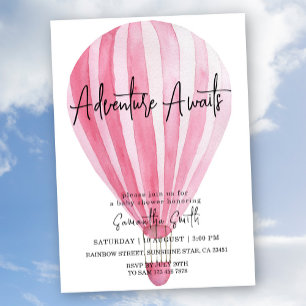 Invitation Adventure Attend le Baby shower de ballon à air ch