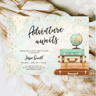 Invitation Adventure Attend le Baby shower des couples de voy