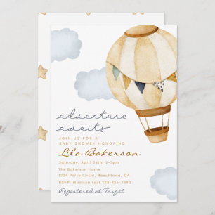 Invitation Adventure Attend l'invitation de ballon à air chau