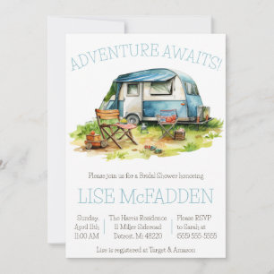 Invitation Adventure Attend ! Remorque, Camping, Fête des mar