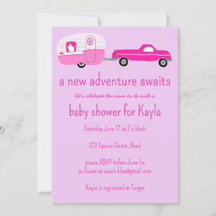 Invitation Adventure Attend un BABY SHOWER de camion et de re