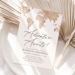 Invitation Adventure Await Baby showers de voyage