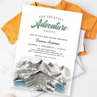Adventure Await Forest Baby shower Mountains