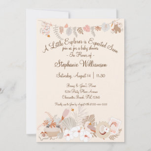 Invitation Adventure Await Little Explorer Boy Boho Shower