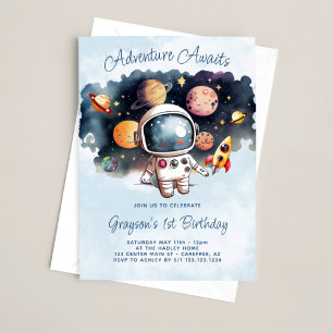 Invitation Adventure Await Outerspace 1er anniversaire