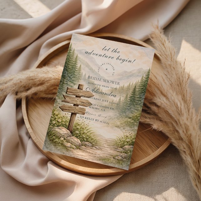 Invitation Adventure Awaits Bridal Shower (Créateur téléchargé)