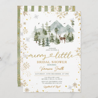 Invitation Adventure Merry Little Christmas Bridal Shower